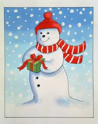 Weihnachtsgeschenk des Schneemanns